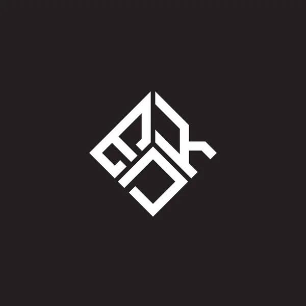 Logo Edk Sfondo Nero Edk Creativo Iniziali Lettera Logo Concetto — Vettoriale Stock