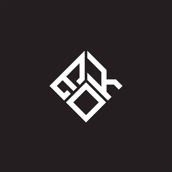 Eok Letter Logo Design Auf Schwarzem Hintergrund Eok Kreative Initialen — Stockvektor