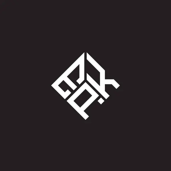 Logo Epk Sfondo Nero Epk Creativo Iniziali Lettera Logo Concetto — Vettoriale Stock