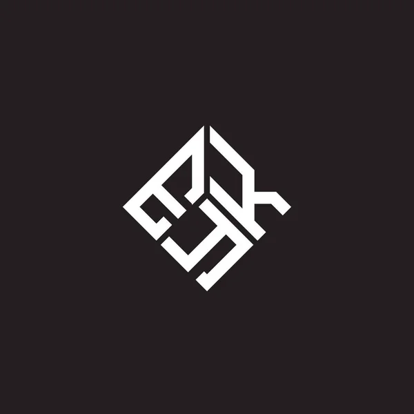 Eyk Дизайн Логотипу Літер Чорному Тлі Творчі Ініціали Eyk Мають — стоковий вектор