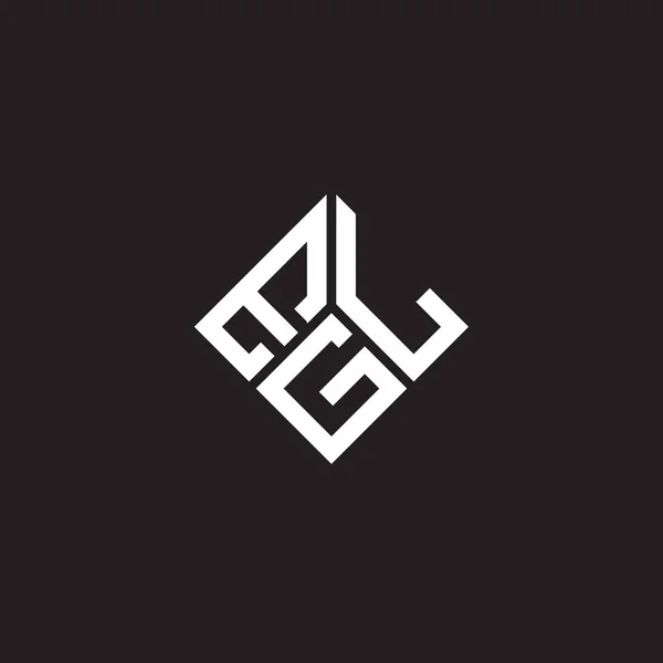 Egl Lettre Logo Design Sur Fond Noir Egl Initiales Créatives — Image vectorielle