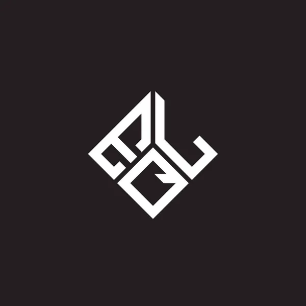 Eql Letter Logo Design Black Background Eql Creative Initials Letter — Stock Vector