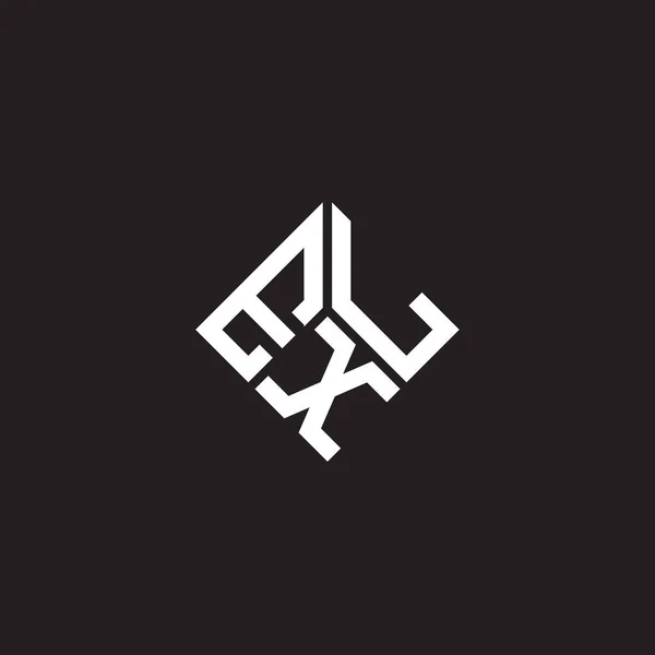 Exl Letter Logo Design Auf Schwarzem Hintergrund Exl Kreative Initialen — Stockvektor