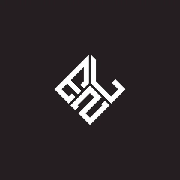 Ezl Design Logotipo Carta Fundo Preto Ezl Iniciais Criativas Conceito — Vetor de Stock