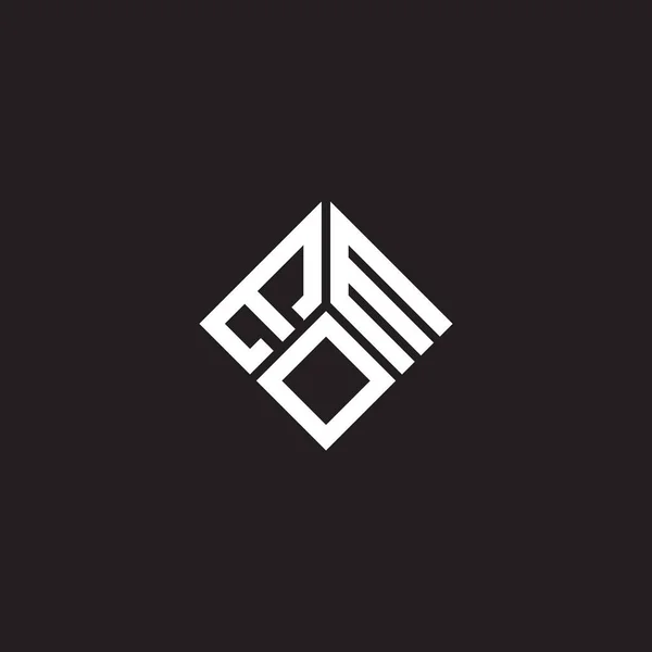 Eom Logo Ontwerp Zwarte Achtergrond Eom Creatieve Initialen Letter Logo — Stockvector