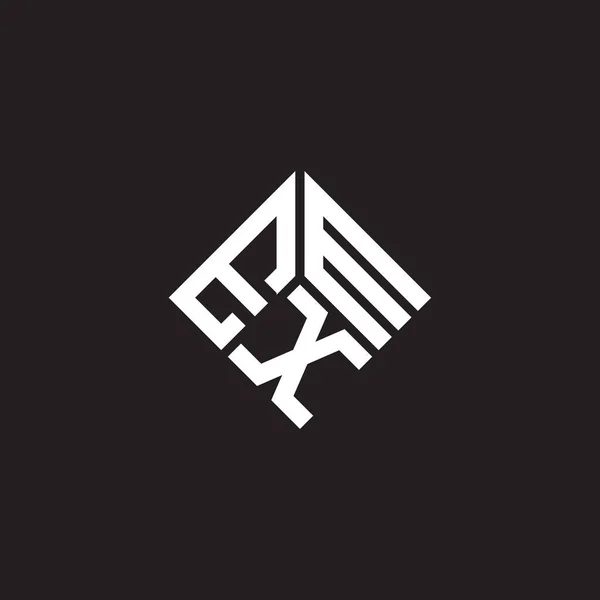 Exm Logo Ontwerp Zwarte Achtergrond Exm Creatieve Initialen Letter Logo — Stockvector