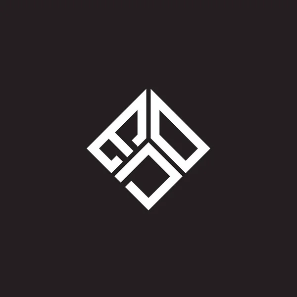 Edo Písmeno Logo Design Černém Pozadí Edo Kreativní Iniciály Koncept — Stockový vektor