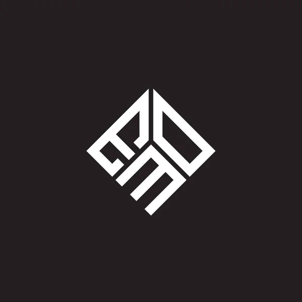 Дизайн Логотипа Емо Чёрном Фоне Emo Creative Initials Letter Logo — стоковый вектор