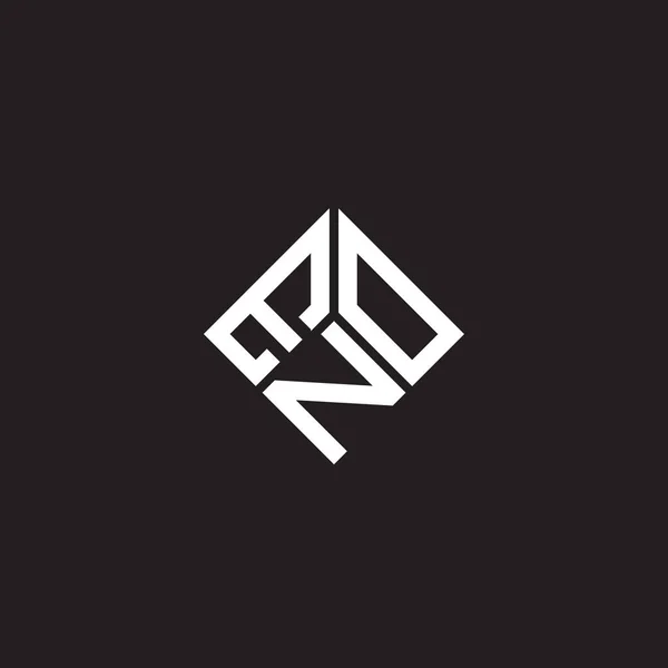 Eno Logo Ontwerp Zwarte Achtergrond Eno Creatieve Initialen Letter Logo — Stockvector