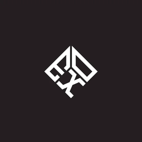 Exo Letter Logo Design Black Background Exo Creative Initials Letter — Stock Vector