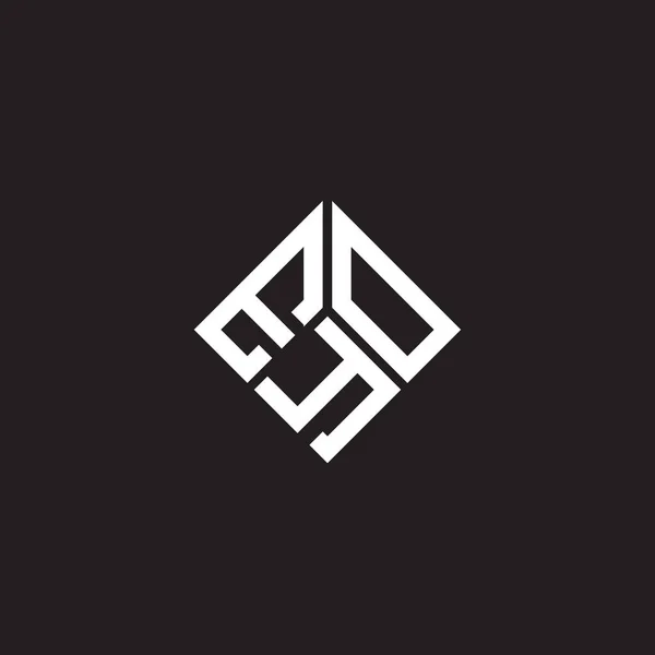Eyo Lettre Logo Design Sur Fond Noir Eyo Initiales Créatives — Image vectorielle