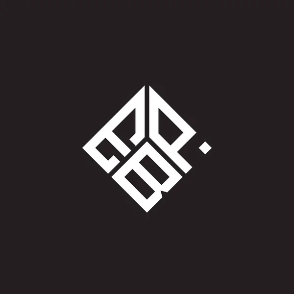 Design Logotipo Carta Ebp Fundo Preto Ebp Iniciais Criativas Conceito — Vetor de Stock