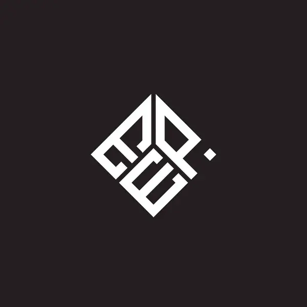 Eep Lettre Logo Design Sur Fond Noir Eep Initiales Créatives — Image vectorielle