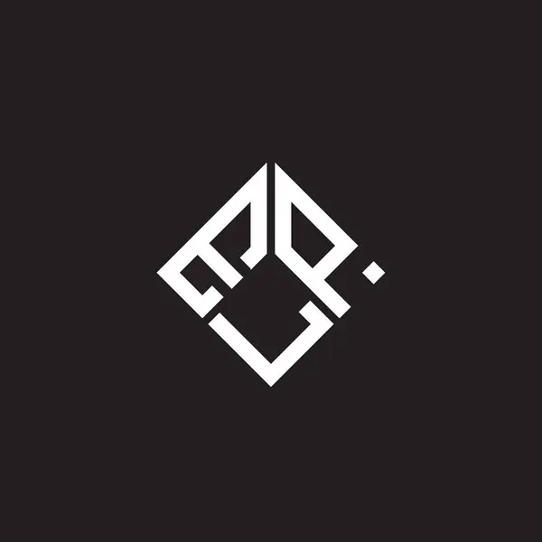 Σχεδιασμός Λογότυπου Γράμματα Elp Μαύρο Φόντο Elp Δημιουργική Αρχικά Γράμμα — Διανυσματικό Αρχείο