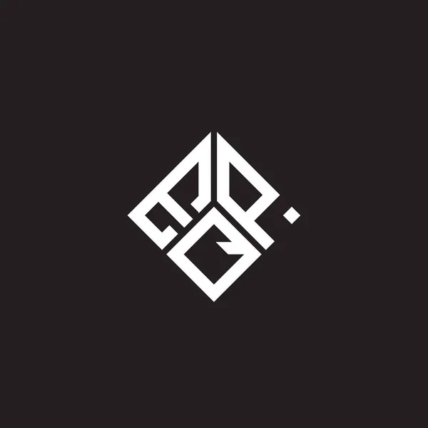 Eqp Lettre Logo Design Sur Fond Noir Eqp Initiales Créatives — Image vectorielle