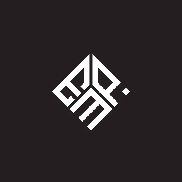 Diseño Del Logotipo Letra Emp Sobre Fondo Negro Emp Iniciales — Archivo Imágenes Vectoriales