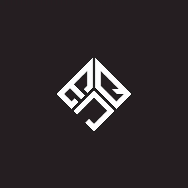 Diseño Del Logotipo Letra Ejq Sobre Fondo Negro Ejq Iniciales — Archivo Imágenes Vectoriales