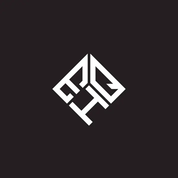 Ehq Lettera Logo Design Sfondo Nero Ehq Creativo Iniziali Lettera — Vettoriale Stock