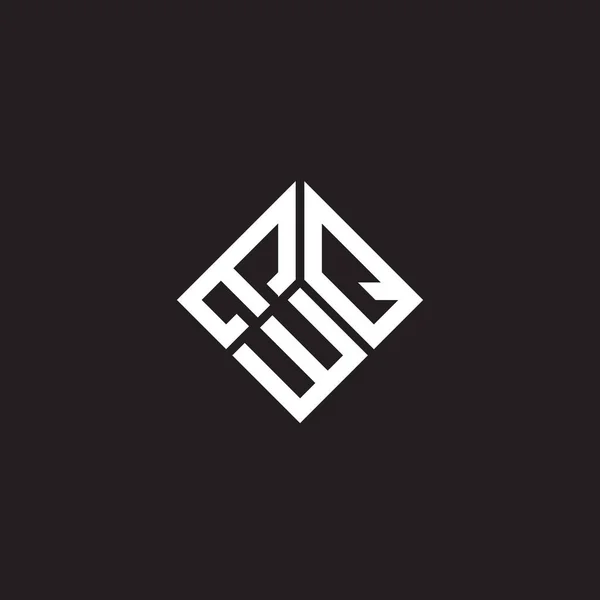 Ewq Lettre Logo Design Sur Fond Noir Ewq Initiales Créatives — Image vectorielle