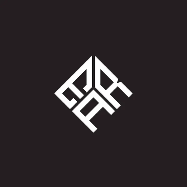 Design Logotipo Carta Printear Fundo Preto Ear Iniciais Criativas Conceito —  Vetores de Stock