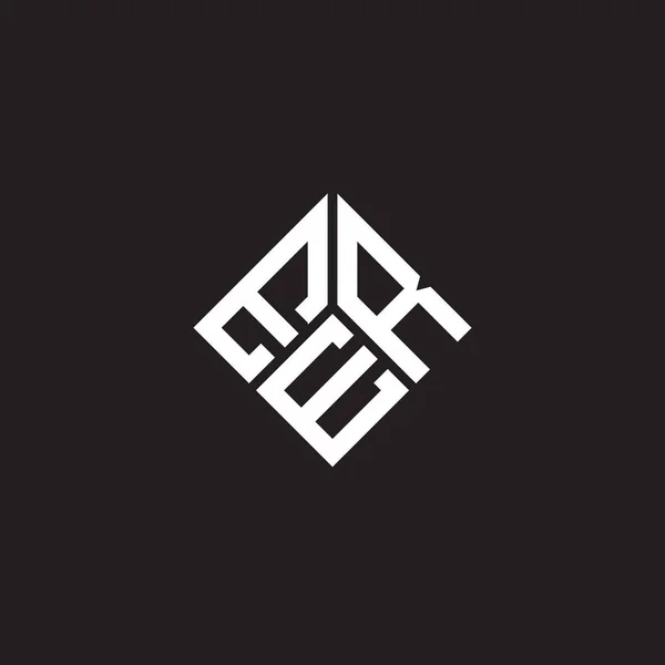 Projekt Logo Litery Eer Czarnym Tle Eer Twórcze Inicjały Koncepcja — Wektor stockowy