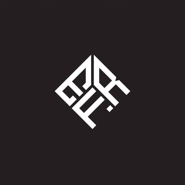 Efr Bokstäver Logotyp Design Svart Bakgrund Efr Kreativa Initialer Brev — Stock vektor