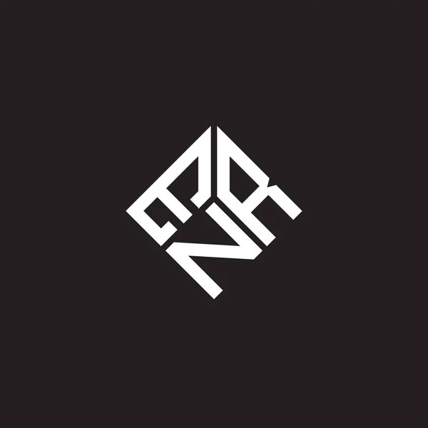 Logo Enr Sfondo Nero Enr Creative Iniziali Lettera Logo Concept — Vettoriale Stock