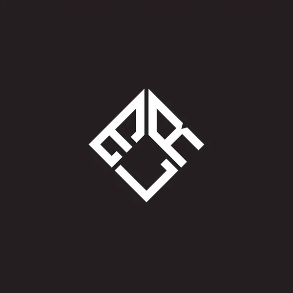 Elr Brev Logotyp Design Svart Bakgrund Elr Kreativa Initialer Brev — Stock vektor