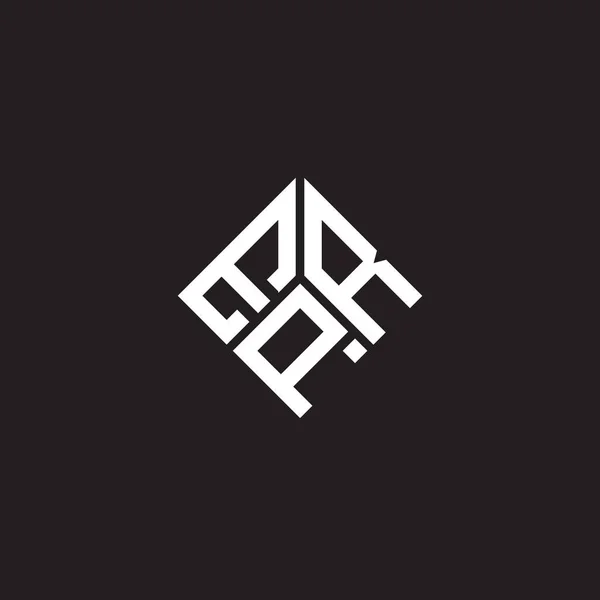 Diseño Del Logotipo Letra Epr Sobre Fondo Negro Epr Iniciales — Archivo Imágenes Vectoriales