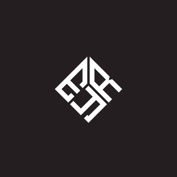 Eyr Letter Logo Design Black Background Eyr Creative Initials Letter — Stock Vector