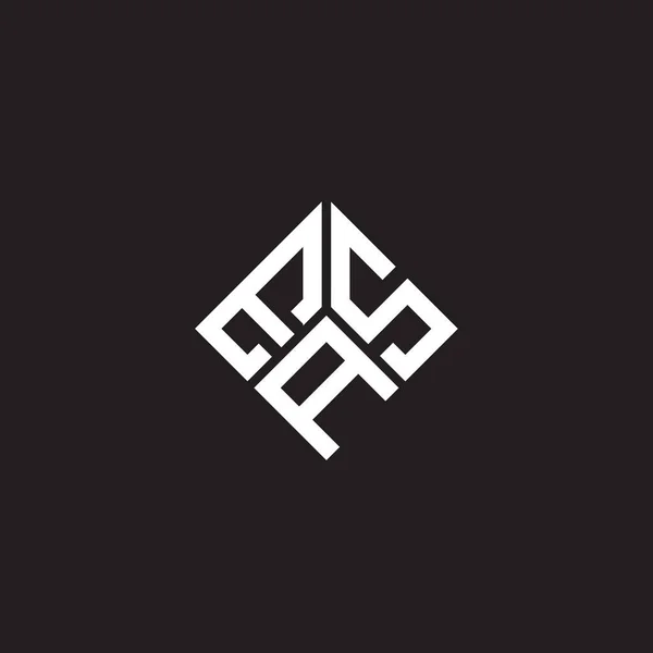 Eas Logo Ontwerp Zwarte Achtergrond Eas Creatieve Initialen Letter Logo — Stockvector