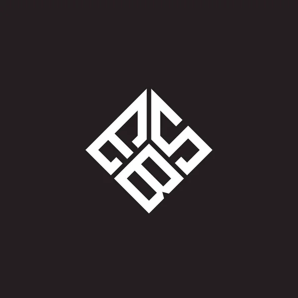 Diseño Del Logotipo Letra Ebs Sobre Fondo Negro Ebs Iniciales — Archivo Imágenes Vectoriales