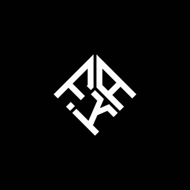 Siyah arka planda FKA harf logosu tasarımı. FKA yaratıcı harflerin baş harfleri logo kavramı. FKA harf tasarımı.