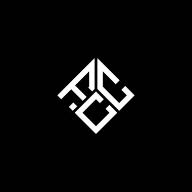 Siyah arka planda FCC harf logosu tasarımı. FCC yaratıcı harflerin baş harfleri logo kavramı. FCC harf tasarımı.