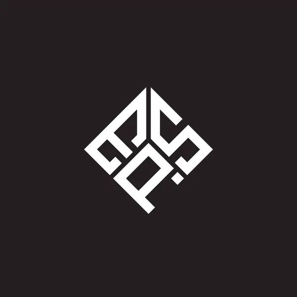 Diseño Del Logotipo Letra Eps Sobre Fondo Negro Eps Iniciales — Vector de stock