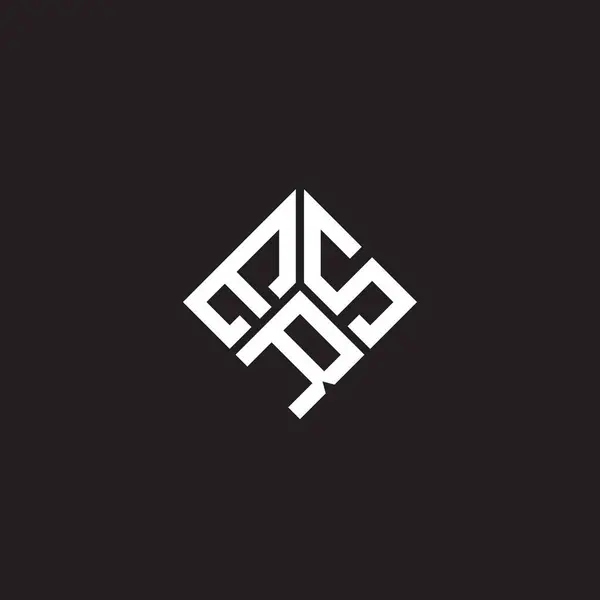 Diseño Del Logotipo Letra Ers Sobre Fondo Negro Ers Iniciales — Vector de stock