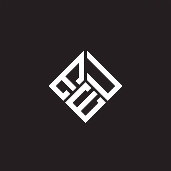 Diseño Del Logotipo Carta Sobre Fondo Negro Iniciales Creativas Letra — Vector de stock