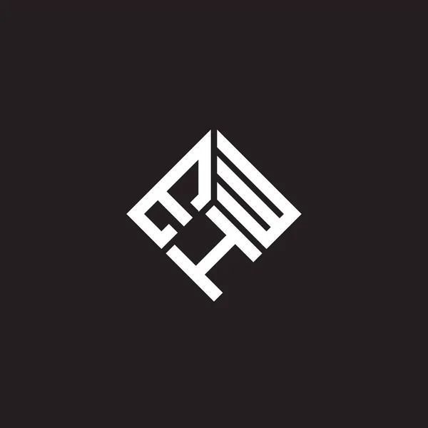 Projekt Logo Litery Ehw Czarnym Tle Inicjały Twórcze Ehw Koncepcja — Wektor stockowy