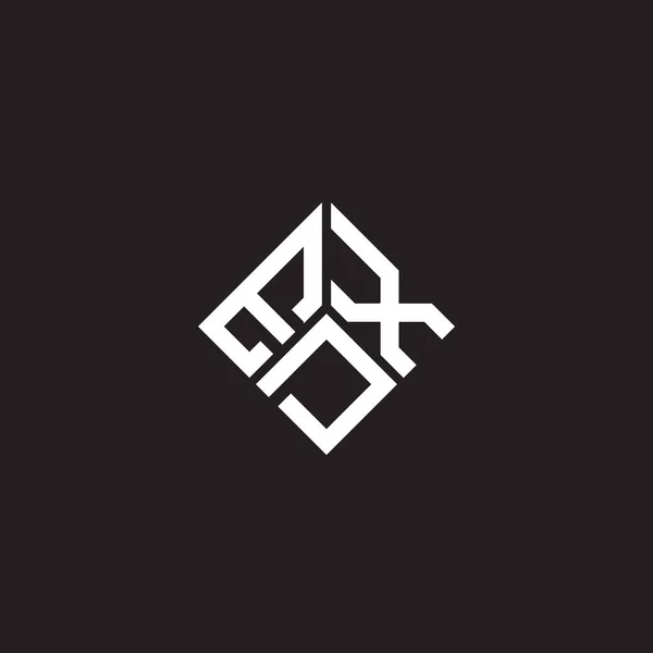 Дизайн Логотипа Edx Чёрном Фоне Edx Креативные Инициалы Буквенная Концепция — стоковый вектор