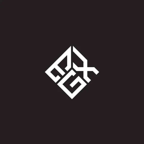 Egx Letter Logo Design Black Background Egx Creative Initials Letter — Stock Vector