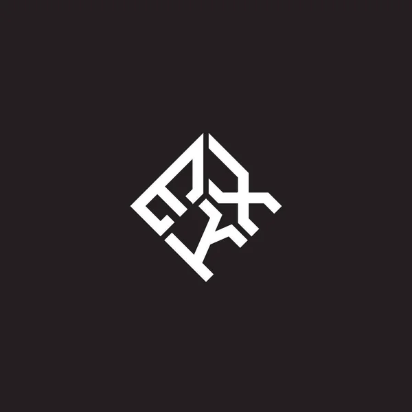 Ekx Logo Ontwerp Zwarte Achtergrond Ekx Creatief Initialen Letter Logo — Stockvector