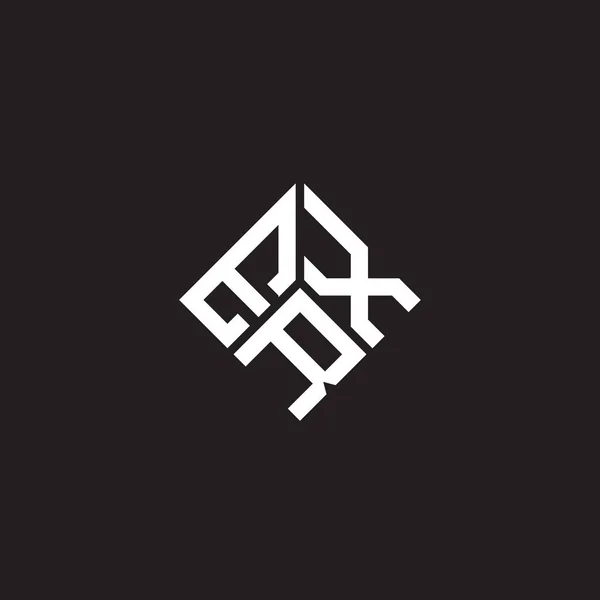 Logo Della Lettera Erx Sfondo Nero Concetto Logo Lettera Iniziali — Vettoriale Stock