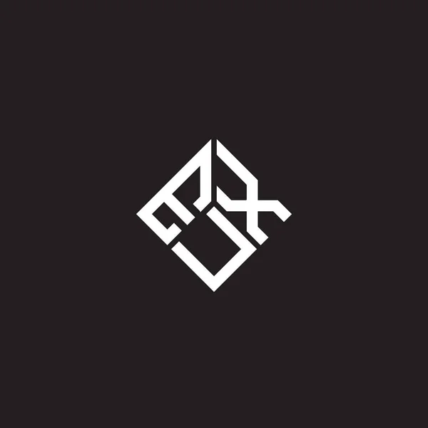 Σχεδιασμός Λογότυπου Επιστολών Eux Μαύρο Φόντο Έννοια Λογοτύπου Δημιουργικών Αρχικών — Διανυσματικό Αρχείο