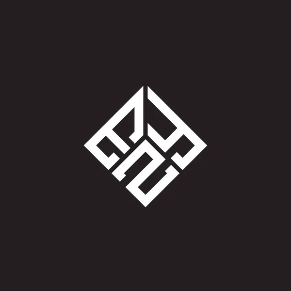 Diseño Del Logotipo Letra Ezy Sobre Fondo Negro Ezy Iniciales — Vector de stock