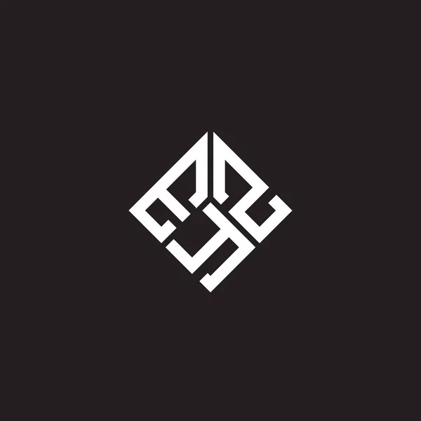 Eyz Logo Ontwerp Zwarte Achtergrond Eyz Creatieve Initialen Letter Logo — Stockvector