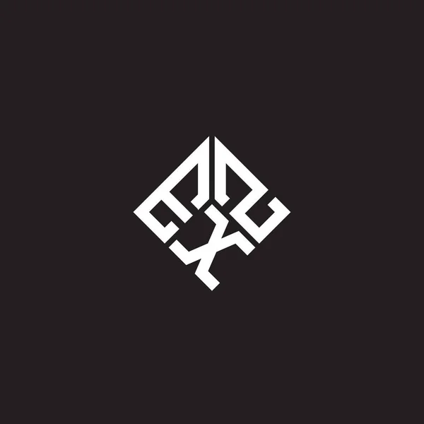 Дизайн Логотипа Exz Черном Фоне Концепция Логотипа Exz Creative Initials — стоковый вектор