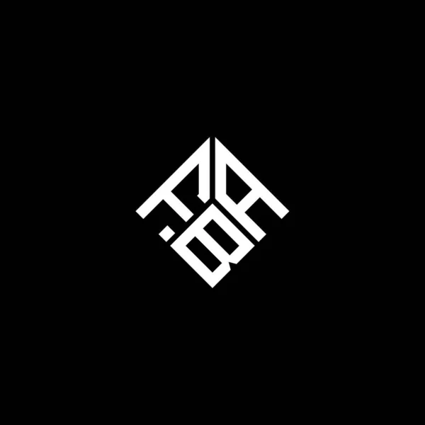 Fba Brev Logotyp Design Svart Bakgrund Fba Kreativa Initialer Brev — Stock vektor