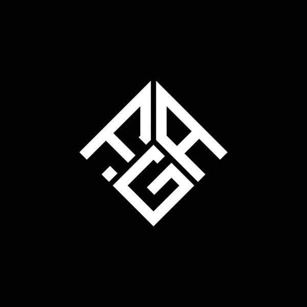 Fga Schriftzug Logo Design Auf Schwarzem Hintergrund Fga Kreative Initialen — Stockvektor