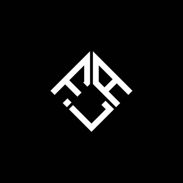 Projekt Logo Litery Fla Czarnym Tle Fla Twórcze Inicjały Koncepcja — Wektor stockowy