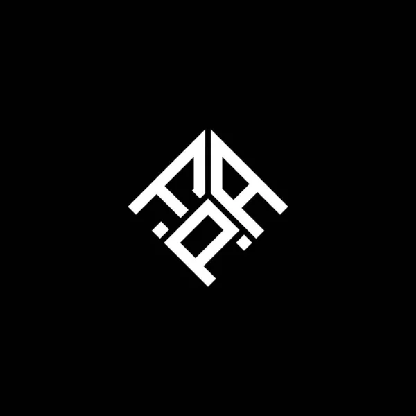 Fpa Brev Logotyp Design Svart Bakgrund Fpa Kreativa Initialer Brev — Stock vektor